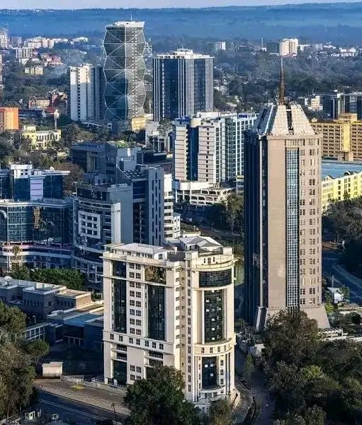 Nairobi skyline showing prime real estate and commercial developments reflecting rising land prices in 2025.