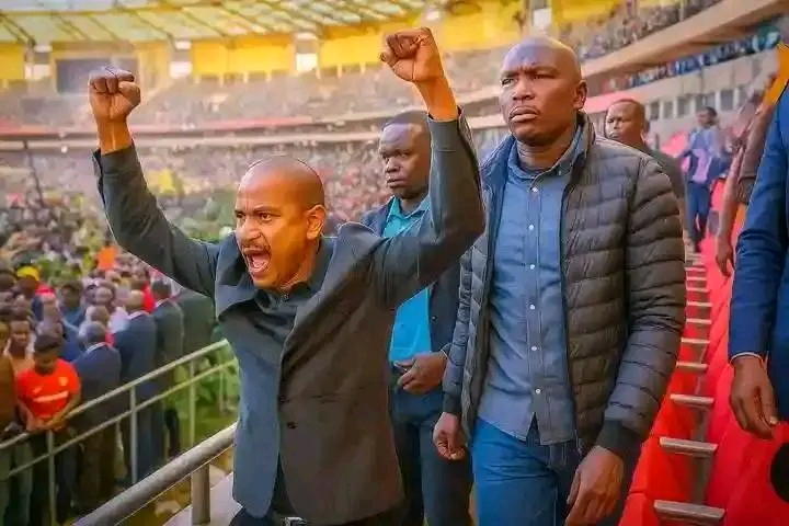 Babu Owino during Raila body viewing at Kasarani stadium