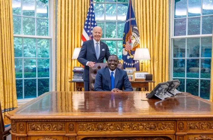 President William Ruto and Joe Biden at white house