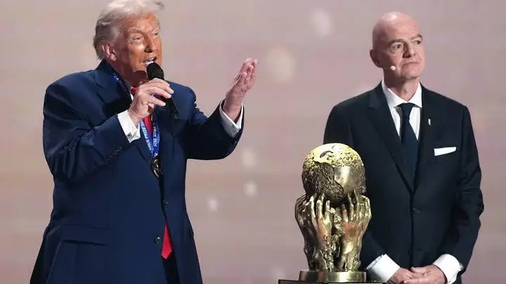 Donald Trump receives the inaugural FIFA Peace Prize at the 2026 World